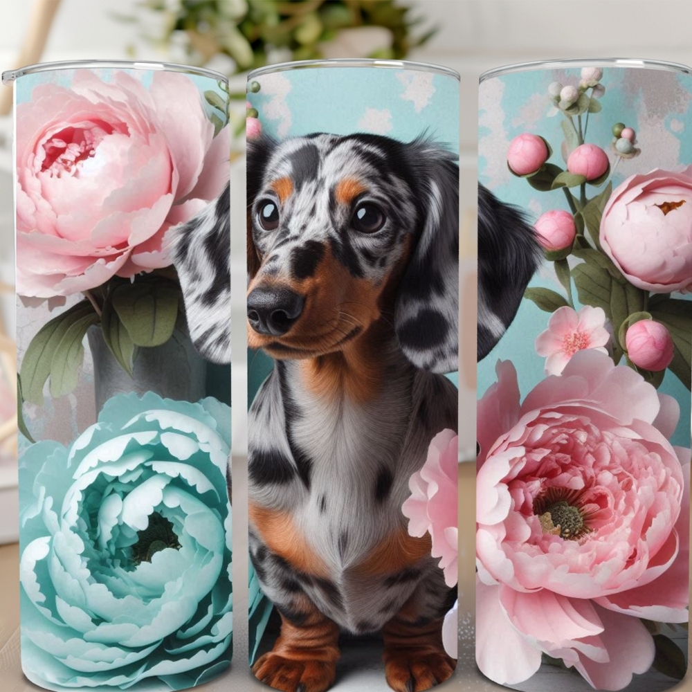 🎄✝️ CHRISTMAS SALE Dachshund Merle 20oz Stainless Steel Tumbler